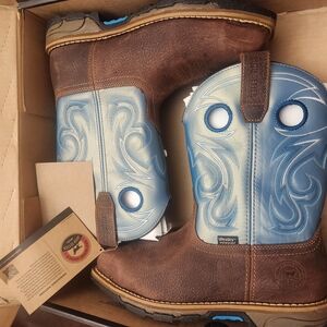 Irish Setter Brown and Blue Western Boots